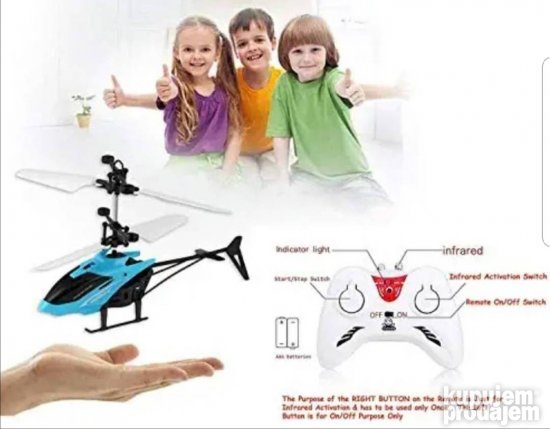 Žuti helikopter igračka prikazan je kao letelica za upravljanje na daljinu.