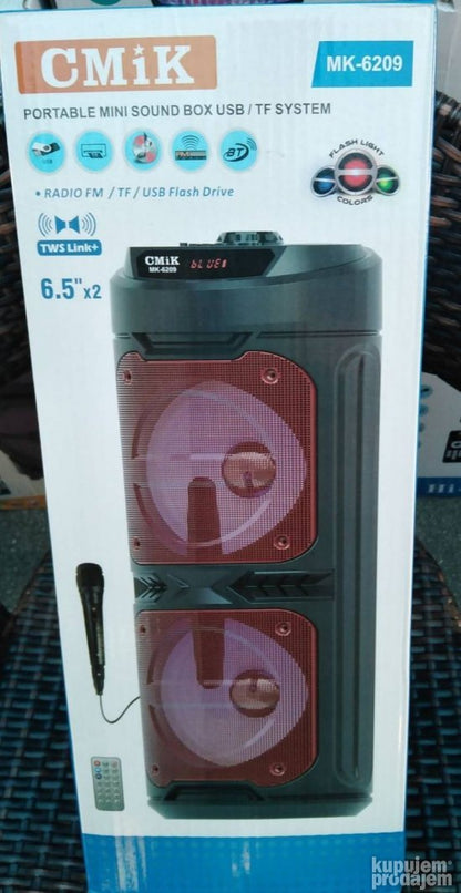 Fotografija prikazuje Bluetooth zvučnik modela CMIK 6209 brenda PRODAVANI.