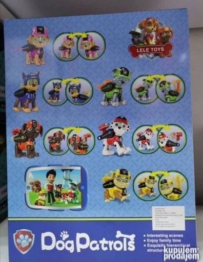 Plastične figure iz Patrolnih šapa sa nogama koje mogu da se savijaju.