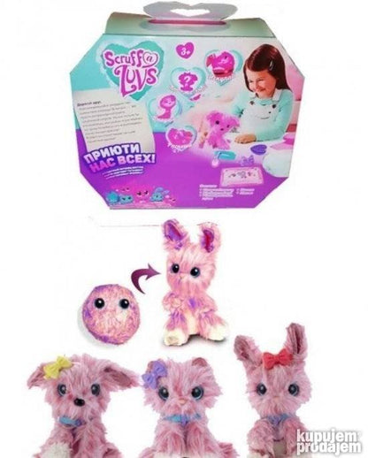 Roze plišana životinjica čupavog izgleda iz kolekcije Scruff a Luvs.