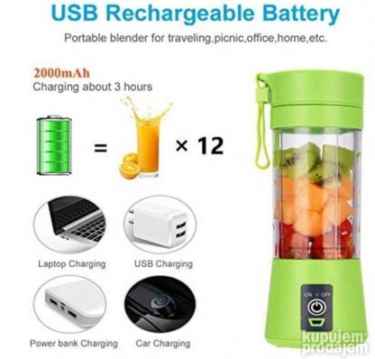 Blender koji se puni pomoću USB kabla.
