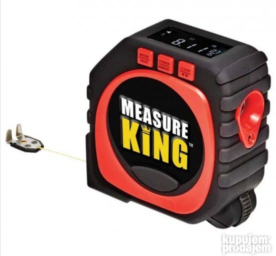 Digitalni laserski metar MEASURE KING za merenje udaljenosti, površina i predmeta različitih oblika.