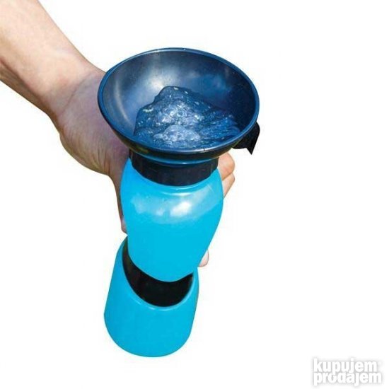 Pojilica za pse Aqua Dog u obliku flašice sa posudom.