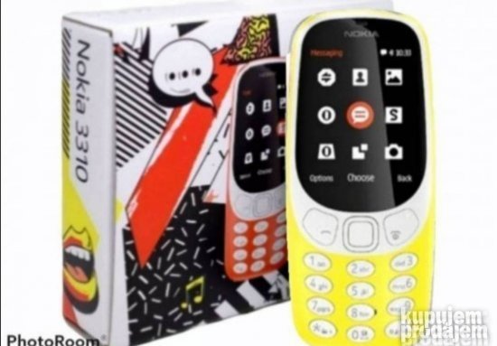 Nokia 3310 mobilni telefon u žutoj boji.