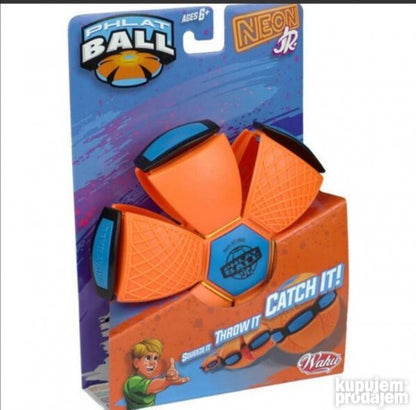 Narandžasti Phlat Ball prikazan u obliku diska.