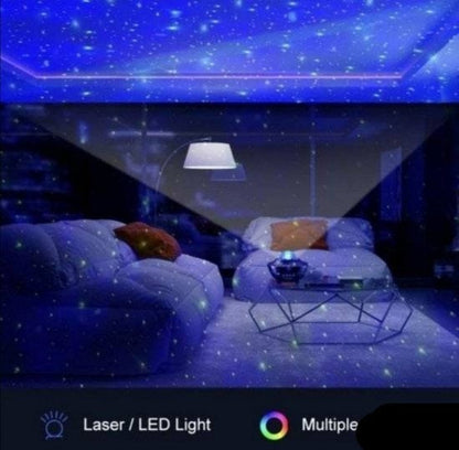 LED projektor koji kombinuje zvezdanu projekciju i Bluetooth zvučnik.