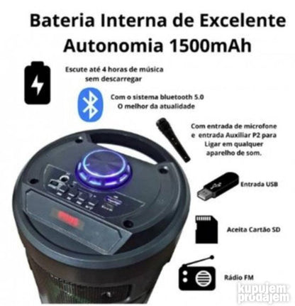 Bluetooth audio uređaj sa ugrađenim MP3 plejerom i mikrofonom.