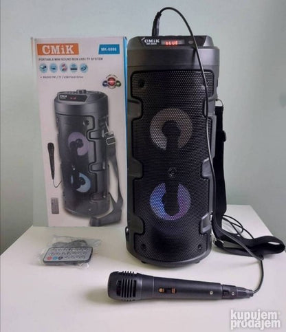 Bluetooth zvučnik sa mikrofonom za reprodukciju muzike i pevanje.