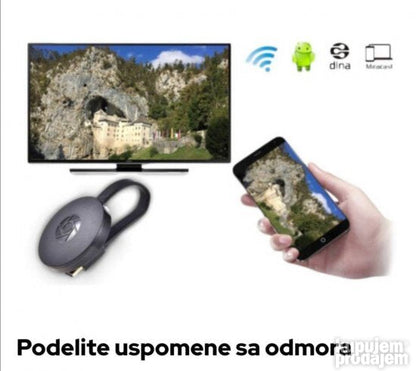 Bežični uređaj za prikaz sadržaja sa telefona na projektoru.