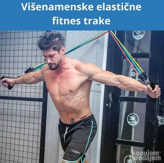 Elastične trake za vežbanje PRODAVANI prikazane su na slici.