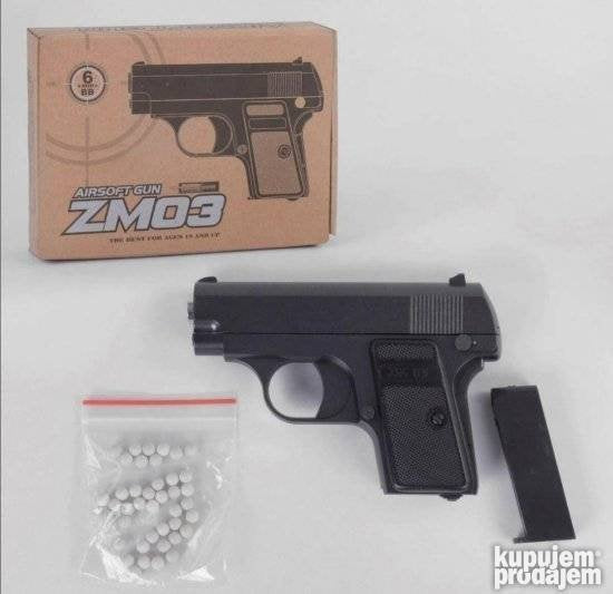 Pištolj ZM03 namenjen igri sa kuglicama od 6 mm.