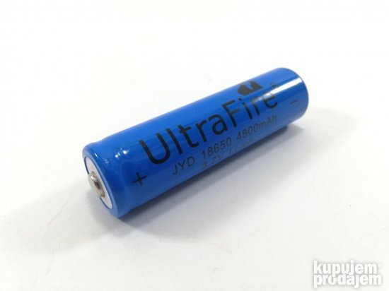 Punjiva Li-ion baterija formata 18650, sa naponom od 3,7 V i kapacitetom od 4800 mAh.