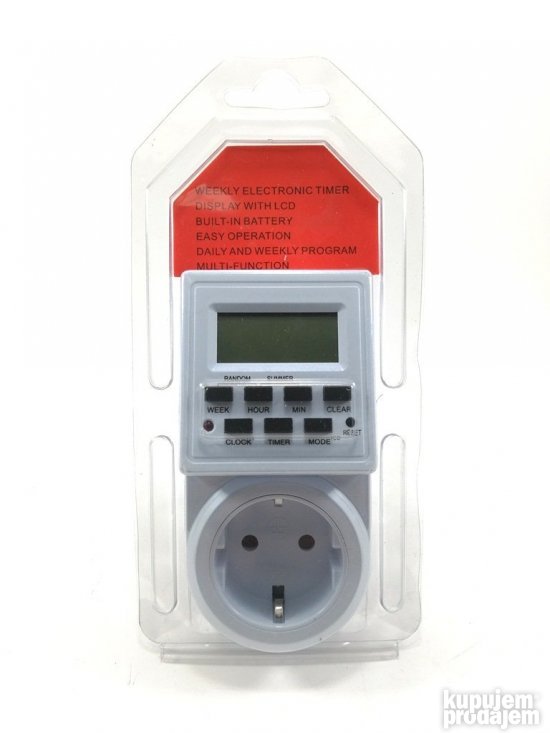 Digitalni tajmer za podešavanje rasporeda rada električnih uređaja.