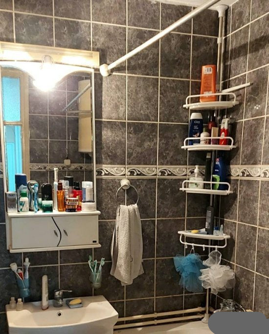 Ugaona polica za kupatilo - Teleskop tuš kabina