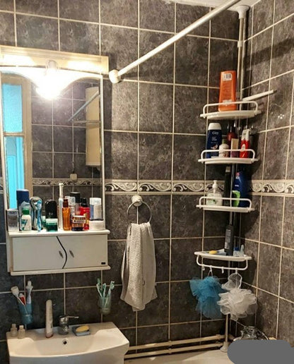 Ugaona polica za kupatilo - Teleskop tuš kabina