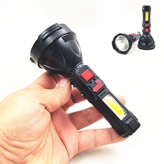 Taktička baterijska lampa Super jaka LED lampa 100000lm taktička lampa USB punjiva svetiljka Vodootporna taktička lampa Mikro punjenje baterijska lampa Prenosiva LED svetiljka Litijumska baterija taktičke lampe Taktičko osvetljenje sa 4 režima Ro bustna ABS plastika lampa