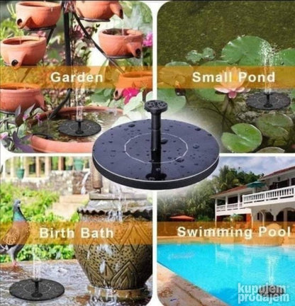 Plutajuća solarna fontana pravi mlaz vode na otvorenom.