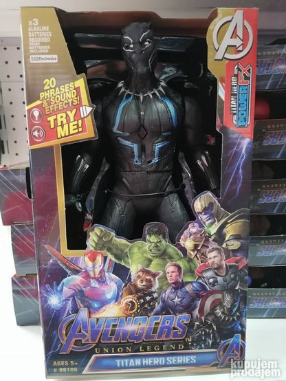 Na fotografiji je figura Avengers lika Crnog pantera.