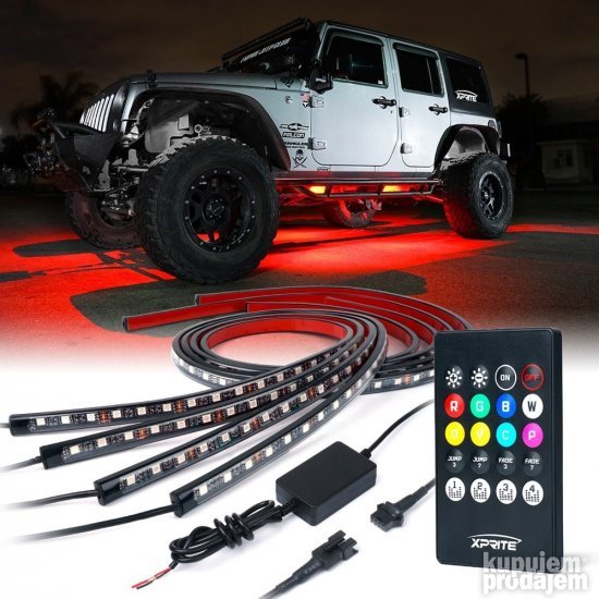 RGB LED trake za osvetljavanje donjeg dela automobila.