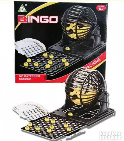 Bingo set za zajedničku igru dece i odraslih uz izvlačenje kuglica.