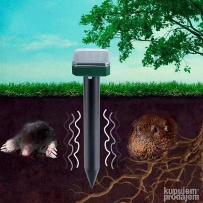 Solarni rasterivač predviđen za postavljanje u baštensko zemljište.