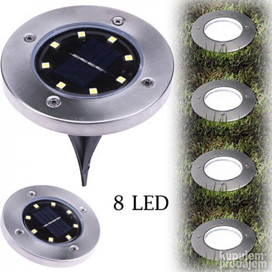 LED svetiljka sa solarnom ćelijom koja tokom dana prikuplja svetlost.