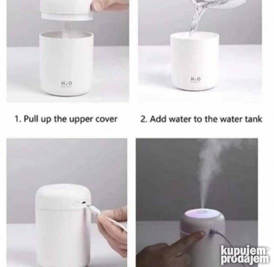 Aroma-difuzor sa rezervoarom za vodu kapaciteta 300 ml.