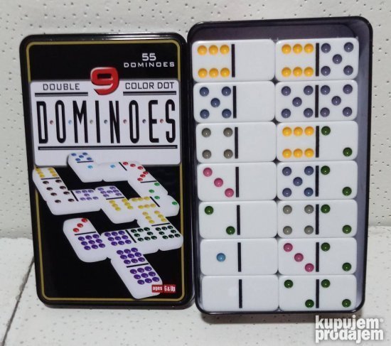 Domino pločice iz kompleta double 9.