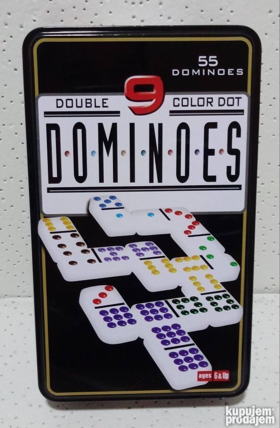 Originalna metalna kutija za komplet domina.