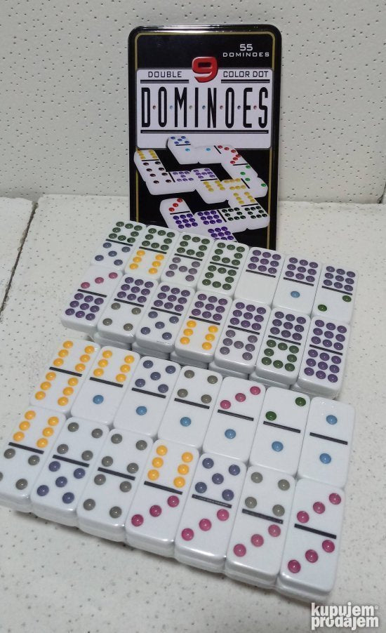Domino pločica dimenzija 50 × 25 × 10 mm.
