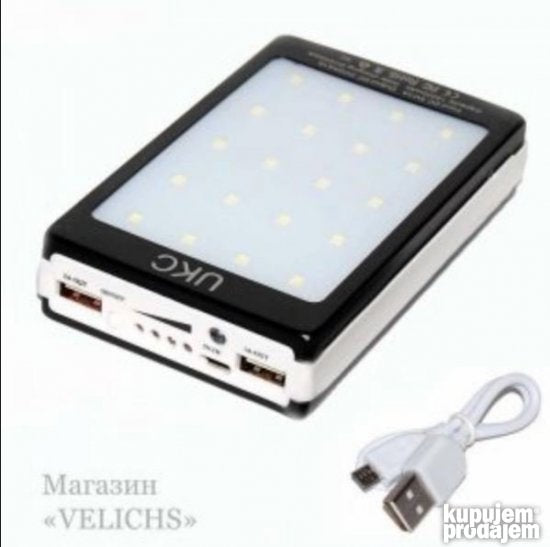 Solarni punjač za telefon sa kapacitetom od 6000 mAh.