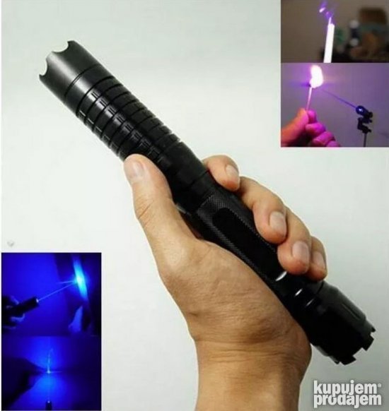 Na slici je plavi laserski pokazivač brenda PRODAVANI.