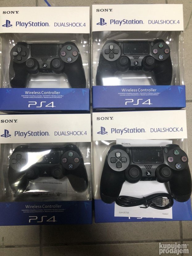Na slici se vidi kontroler za PS4 sa bežičnom izvedbom.