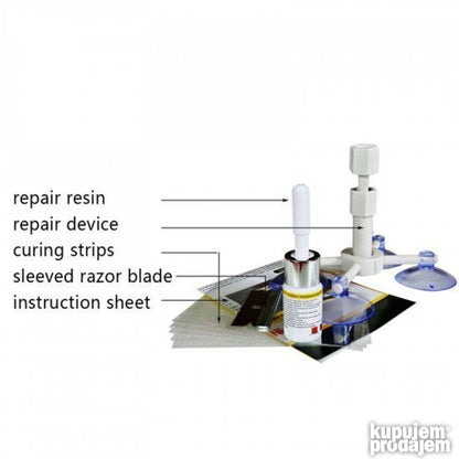 Set za reparaciju vetrobranskog stakla sa oznakom mod 2.
