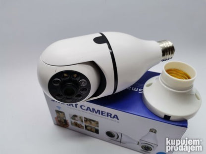 Wi-Fi kamera-sijalica sa noćnim vidom i LED svetlima.