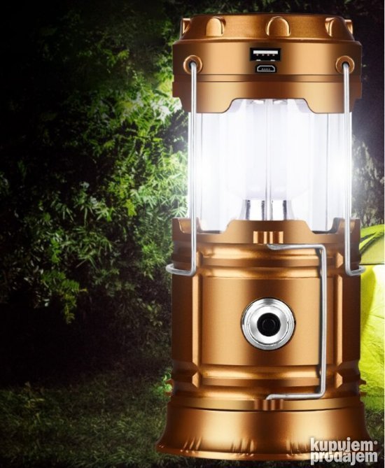Lampa za kampovanje može da se koristi kao ručna svetiljka ili fenjer.