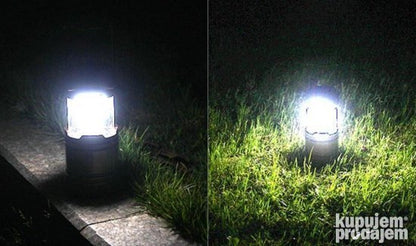 LED svetiljka za kampovanje podržava punjenje preko električne mreže od 220 V.