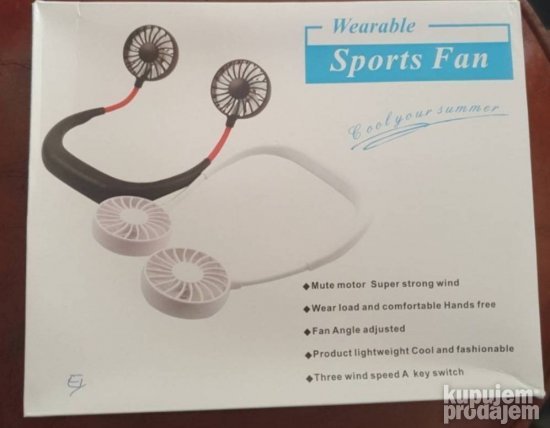 Ventilator za vrat sa mogućnošću usmeravanja protoka vazduha.