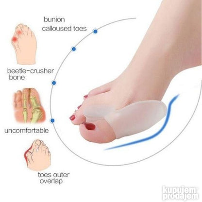 Silikonsko pomagalo za palac kod deformiteta poznatog kao hallux valgus.