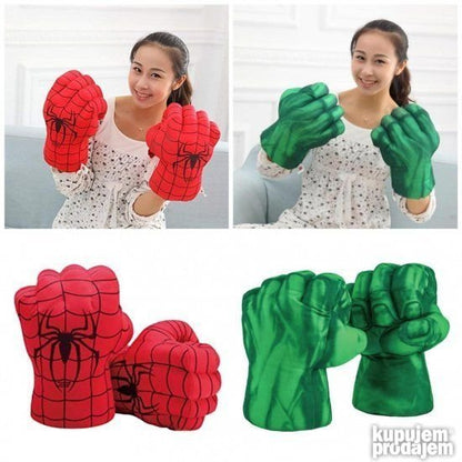 Rukavice hulk i spajdermen - decije rukavice