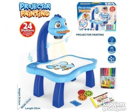 Sunđer za brisanje table na stočiću za crtanje.