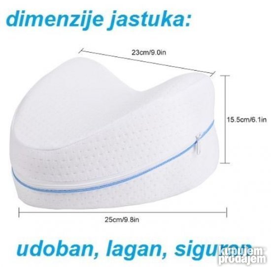 Oblikovani jastuk za noge namenjen postavljanju između nogu.