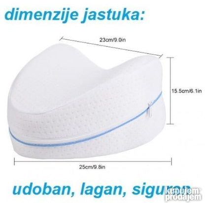 Oblikovani jastuk za noge namenjen postavljanju između nogu.