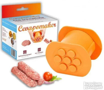Na slici je ručna presa PRODAVANI namenjena oblikovanju ćevapčića.
