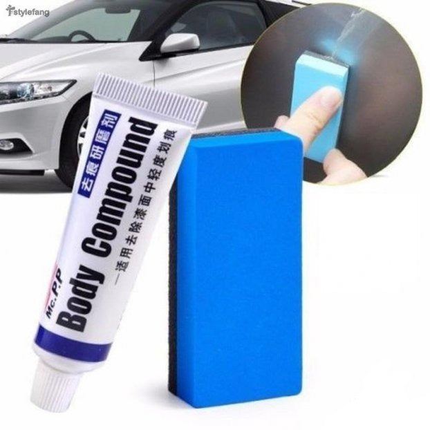 PRODAVANI pasta namenjena poliranju i tretiranju ogrebotina na automobilu.