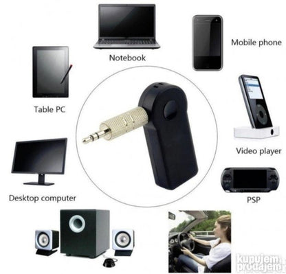 PRODAVANI Bluetooth audio prijemnik za povezivanje sa uređajem preko AUX priključka.