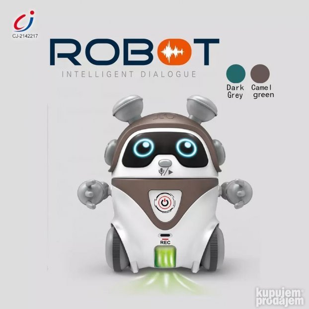 Robot-igračka sa režimom muzike za glasovnu akciju.