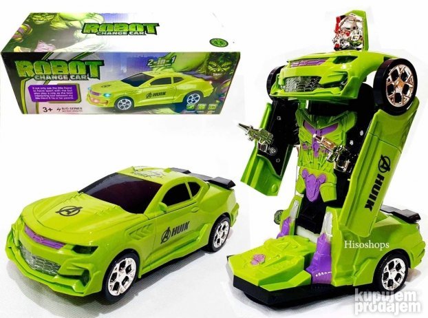 Igračka Hero Hulk prikazana je u automobilskom obliku.
