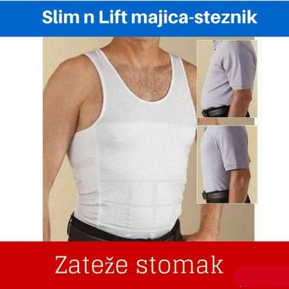 Muška majica u bešavnoj izradi, dostupna u beloj i crnoj boji.