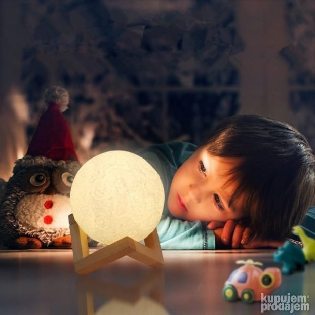 Stolna noćna lampa - 3D Moon - Ali tako